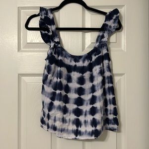 NWT BB Dakota blue tie-dyed tank